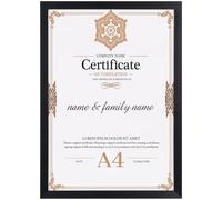 Ditwis Cornice A4, Cornice Nera per 21x29,7 cm Certificati, Foto, Disegni dei bambini e Documenti, per Pareti e Tavoli, Portafoto adatta per Soggiorno, Camera da Letto e Ufficio