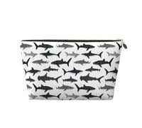 DITXIT Gudetama - Trousse da viaggio per cosmetici, con cerniera, portamonete, per donne e ragazze, idea regalo, Sharks Nautical Ragazzi, Taglia unica