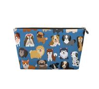 DITXIT Gudetama - Trousse da viaggio per cosmetici, con cerniera, portamonete, per donne e ragazze, idea regalo, Simpatico cane animale, Taglia unica