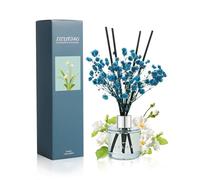 DIUFJAG Profumatore per Ambienti - Freesia,Diffusore Profumo Ambiente con 8 Bastoncini Fiori Secchi per Bagno,Appartamento 50ml