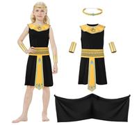 DiULi Costume Egiziana Bambini, Costume Cleopatra Ragazza con Accessori, Costume Carnevale Bambina, per Halloween, Carnevale e Feste in Maschera(150)