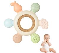 DiULi Massaggiagengive Ciuccio per Frutta Neonati Silicone 0 3 6 Mesi, Massaggia Gengive Giochi Neonato Educativo, Dentizione Gioco Sensoriale Bambina Regalo Natale Compleanno