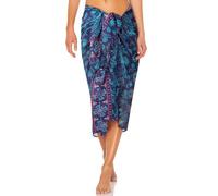DiULi Pareo Mare Donna, Bikini Cover Up, Lungo Copricostume Donna Mare Copri Costume da Spiaggia Beach Wrap Sarong Nappe Copribikini Costume da Bagno, per Le Vacanze Nuoto, Blu