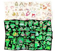 DiULi Tatuaggi per Bambini, 10 Fogli Luminosi Tatuaggi Temporanei Stickers Trasferelli, Stickers Bambini, Pignatta e Gadget Compleanno Bambini, Regalo per Bambini, Serie Unicorni