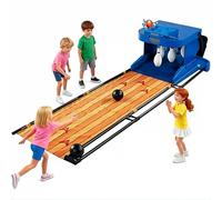 DIUNAOZI Gioco da Bowling,Set da Bowling Elettronico Portatile,con Tabellone Segnapunti Elettronico a LED e Reset Automatico,Facile da Installare e Divertente per Parco,Cortile,Viaggio 137.8in