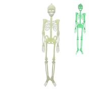 Diuyzoc Decorazione a scheletro di Halloween, 1,5 m che si illuminano al buio, ossa realistiche, scheletri appendibili a tutto il corpo, per feste, bar, cortile, parete, casa infestata, albero