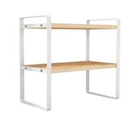 Diuyzoc Libreria da Scrivania,Scaffale Archiviazione 2 Livelli Resistente | Ripiano Organizer per Ufficio | Per Casa Camera da Cucina Credenza Tavolo Libreria Contenitore