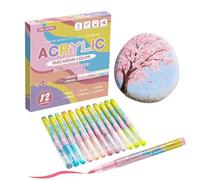 Diuyzoc Pennarelli A Vernice - 12 Colori Punta Fina Permanente | Pennarelli Per Pittura Su Legno Per Adulti | Per Ceramica Legno Carta Tela Roccia Metallo Artigianato