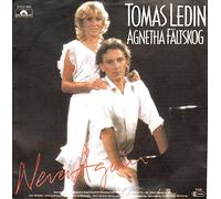 div. Interpreten - LEDIN, TOMAS / FÄLTSKOG, AGNETHA / Never Again / Just For The Fun / 1982 / Bildhülle / Polydor # 2002 185 / Deutsche Pressung / 7" Vinyl Single Schallplatte /
