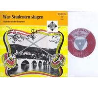 div. Künstler - Was Studenten singenStudentenlieder-Potpourri Bildhülle TELEFUNKEN # UX 4545 Willy Langel Karl Golgowsky und Studentenchor mit großem Begleitorchester Leitung Hans Mielenz