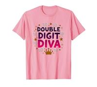 Diva a Due cifre: Celebrazione della Regina del decimo Compleanno Maglietta, Uomo, Rosa, 3XL