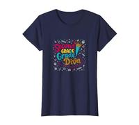 Diva di seconda elementare: Sassy School Star per Giovani Studenti Maglietta, Donna, Navy, S