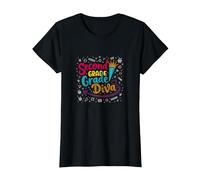 Diva di seconda elementare: Sassy School Star per Giovani Studenti Maglietta, Donna, Nero, XS