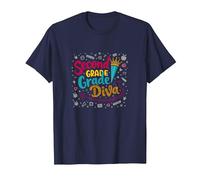 Diva di seconda elementare: Sassy School Star per Giovani Studenti Maglietta, Uomo, Navy, 4XL