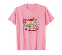 Diva di seconda elementare: Sassy School Star per Giovani Studenti Maglietta, Uomo, Rosa, M