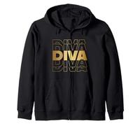 Diva Melanin Greatness Black History Felpa con Cappuccio