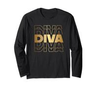 Diva Melanin Greatness Black History Maglia a Manica