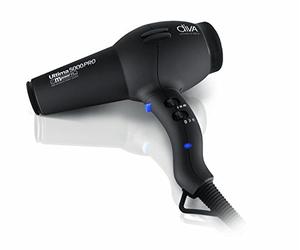 Diva Professional Ultima 5000 Pro Black Diva - Asciugacapelli professionale, motore CA, lunga durata e bocchetta stretta professionale, colore nero