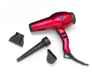 Diva Ultima 5000 Pro Hair Dryer + Free Air Styling Wand Red