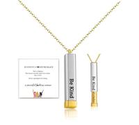 DivaGlamz Collana da donna, con scritta "Be Kind Of A B", con scritta "To Best Friends" e "Sorority Sisters", con messaggio nascosto, in acciaio inox, idea regalo per amicizia, Grande, Acciaio