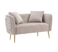 Divanetto in Velluto telaio in metallo Dorato BUCAREST Dimensioni 127x74x h71 cm peso 21 kg rivestimento completamente sfoderabile colore grigio grigio