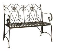 Divanetto panchina Liberty in ferro finitura bronzata