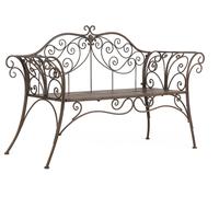 Divanetto panchina Liberty in ferro finitura bronzata anticata