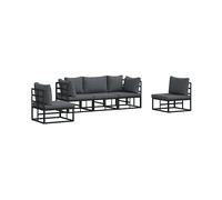 DIVANI DA GIARDINO VIDAXL con cuscini, Alluminio, 71x213x70 cm