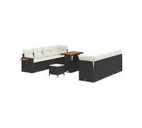 DIVANI DA GIARDINO VIDAXL modulare, Polirattan, 55x90x71 cm
