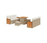 DIVANI DA GIARDINO VIDAXL modulare, Polyrattan, acciaio verniciato, 173x204x85 cm