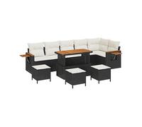 DIVANI DA GIARDINO VIDAXL Polyrattan, 164x289x85 cm