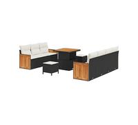 DIVANI DA GIARDINO VIDAXL Polyrattan, acciaio, 80x80x71 cm
