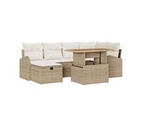 DIVANI DA GIARDINO VIDAXL Set con Cuscino 7 pezzi, Polyrattan, 73 x 100 x 55 cm