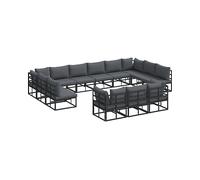 DIVANI DA GIARDINO VIDAXL Set con cuscino, Alluminio, 211.5x423x71 cm