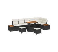 DIVANI DA GIARDINO VIDAXL Set con cuscino, Poly rattan, acciaio verniciato a polvere, 71x90x55 cm