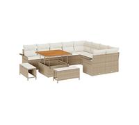 DIVANI DA GIARDINO VIDAXL Set con cuscino, Polyrattan, 71x100x100 cm