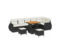DIVANI DA GIARDINO VIDAXL Set con Cuscino, Rattan in polipropilene, 127.5x292.5x85 cm