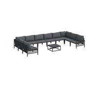 DIVANI DA GIARDINO VIDAXL Set da 11 pcs, Acciaio, 80x80x71 cm