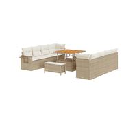 DIVANI DA GIARDINO VIDAXL Set da 11 pcs, Polyrattan, Legno di acacia, 71x100x100 cm