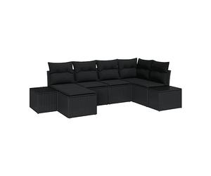 DIVANI DA GIARDINO VIDAXL Set da 6 pezzi, in polyrattan, 154 x 264 x 85 cm