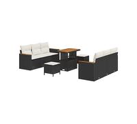 DIVANI DA GIARDINO VIDAXL Set da 9 pezzi, in polyrattan, 71 x 90 x 55 cm