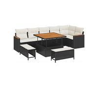 DIVANI DA GIARDINO VIDAXL Set da 9 pezzi, Polyrattan, 71x100x100 cm
