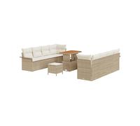 DIVANI DA GIARDINO VIDAXL Set da cuscino, Rattan sintetico, schiuma con rivestimento tessile, 55x90x71 cm