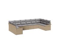 DIVANI DA GIARDINO VIDAXL Set da giardino, 10 pezzi, in polyrattan, 85 x 344 x 187,5 cm