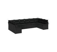 DIVANI DA GIARDINO VIDAXL Set da giardino, 10 pezzi, in polyrattan, 85 x 344 x 187,5 cm