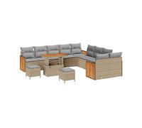 DIVANI DA GIARDINO VIDAXL Set di 2 pezzi, in polyrattan e verde, 55 x 90 x 71 cm