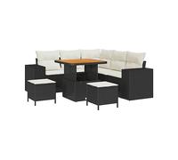 DIVANI DA GIARDINO VIDAXL Set di modulari per esterni, Polirattan sintetico, 71x80x80 cm