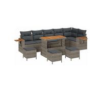 DIVANI DA GIARDINO VIDAXL Set modulare, Polyrattan, 71x110x55 cm
