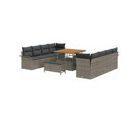 DIVANI DA GIARDINO VIDAXL Set modulari per esterni, Rattan sintetico, 100x100x71 cm
