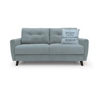 DIVANI STORE - Divano Letto Matrimoniale 208 cm in Tessuto Morbido Impermeabile - Divano Letto CALLISTO Materasso 160x197 cm - Divano Letto Artigianale - Carta Da Zucchero